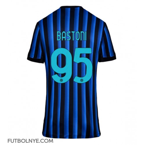 Camiseta Inter Milan Alessandro Bastoni #95 Primera Equipación para mujer 2025-26 manga corta